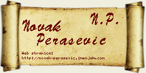 Novak Perašević vizit kartica